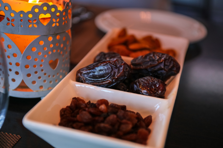 Dates for breaking the fast.